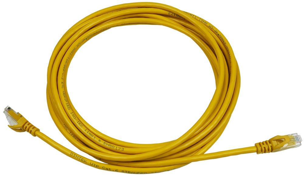 PowerMAX Yellow Cat.6 U/UTP T568B Patch Cord (PVC) - with Divider